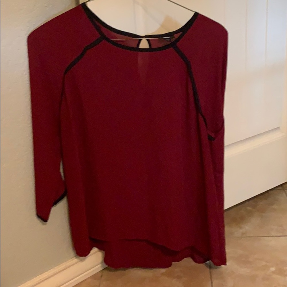 Burgundy blouse